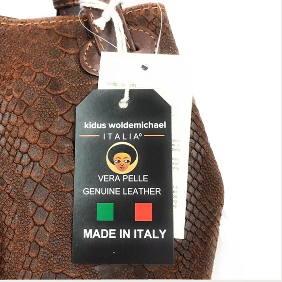 Vera pelle Leather made in Florence suede satchel - Picture 3 of 8
